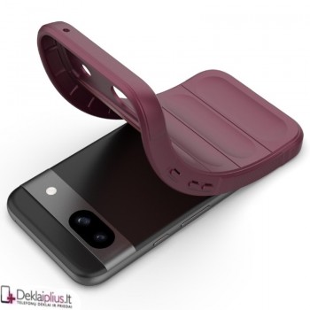 Magic Shield guminis dėklas - bordo spalvos (Google Pixel 8A)